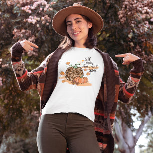 T-shirt Feuilles d'automne et saison Citrouille