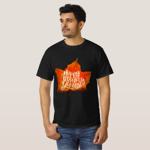 T-SHIRT FEUILLES D'AUTOMNE JOYEUX JOUR DE THANKSGIVING
