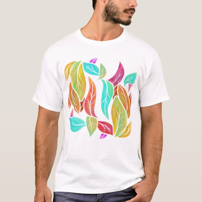 T-shirt Feuilles d'automne motif (Devant)