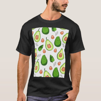 T-shirt Feuilles de style exotique Avocado