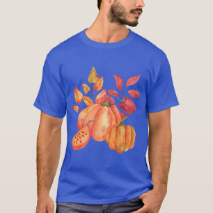 T-shirt Feuilles d'érable et citrouille mûre Oversized