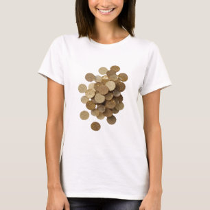 T-shirt Feuilles dorées argentées Snappy Création sur mesu