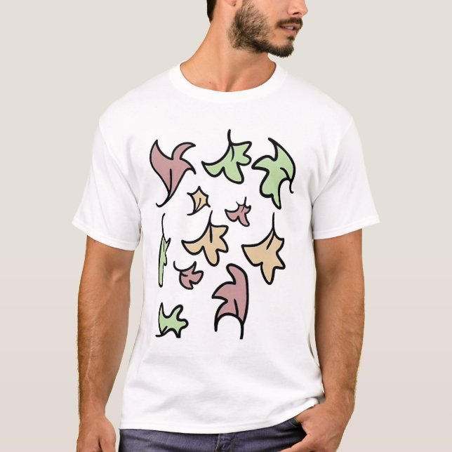 T-shirt Feuilles du Heartstopper. (Devant)