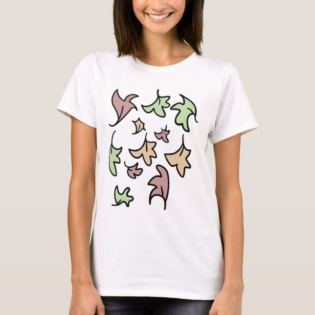 T-shirt Feuilles du Heartstopper. (Devant)