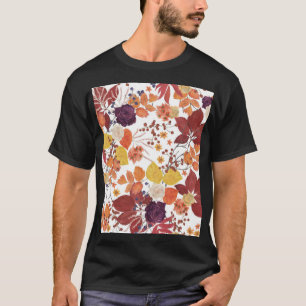 T-shirt Feuilles et Roses de l'automne