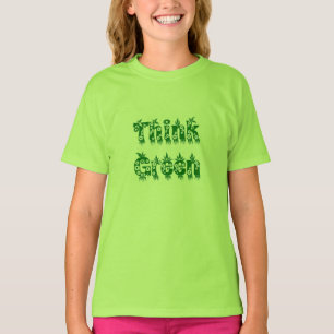 T-shirt Feuilles & Fleurs "Think Green"