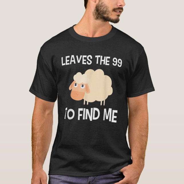 T-shirt Feuilles Les 99 Pour Me Trouver Matthieu 18 12 Chr (Devant)