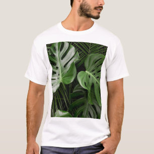 T-shirt Feuilles Monstera, aménagement tropical de luxe.