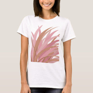 T-shirt Feuilles roses WITTY sur fond noir
