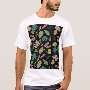 T-shirt Feuilles tropicaux : Floral Vintage d'été