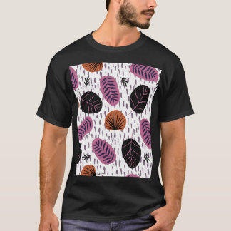 T-shirt Feuilles tropicaux, motif sans couture branché.