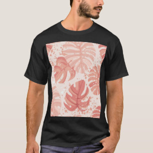 T-shirt Feuilles tropicaux : motif vintage à main.