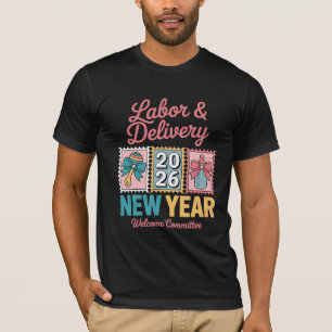 T-shirt Feux d'artifice colorés Bonne Année 2026 Lettre f