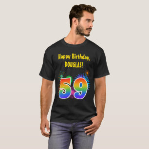T-shirt Feux d'artifice d'amusement + Motif "59"