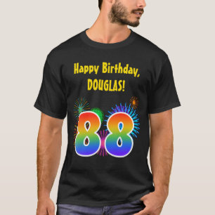 T-shirt Feux d'artifice d'amusement + Motif "88"