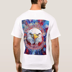 T-shirt Feux d'artifice Semiquin Rouge Aigle pour l'annive