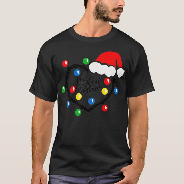 T-shirt Feux de Noël Assistant Médicale Infirmière Costume (Devant)