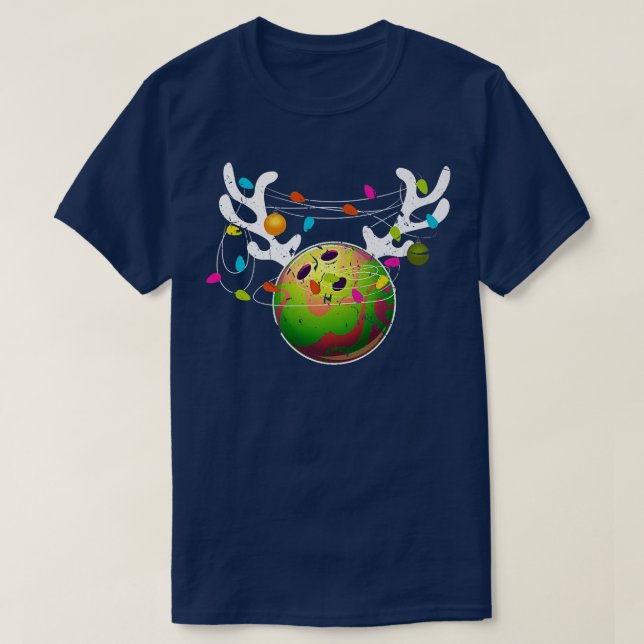 T-shirt Feux de Noël Bowling Ball Drôle Noël (Design devant)
