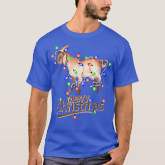 T-shirt Feux de Noël Chèvre X-Mas Pyjama Joyeux Noël