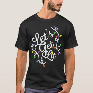 T-shirt Feux de Noël illuminés Design de Noël