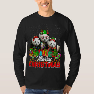 T-shirt Feux de Noël Pyjama Panda Ours Anima