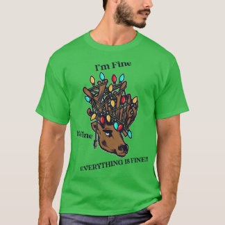 T-shirt Feux de Noël Tout va bien Tout va bien drôle