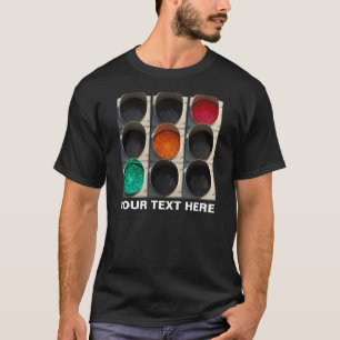 T-shirt Feux de signalisation noir