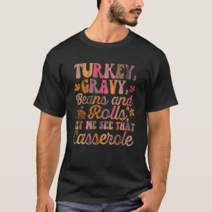 T-shirt Fèves Gravées Super Rétro À Thanksgiving Turquie E