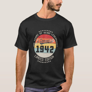 T-shirt Février 1942 80E Anniversaire 80 Anniversaire
