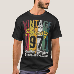 T-shirt Février 1971 50e anniversaire Cadeau Limited Editi