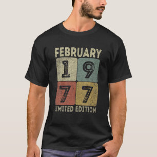 T-shirt Février 1977 Edition Limitée Tenue Retro 45Th Bd