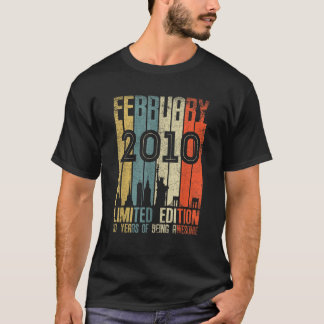 T-shirt Février 2010 10 Ancienne chemise 2010 Cadeau Anniv