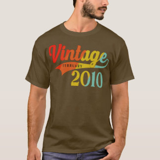 T-shirt Février 2010 Anniversaire Vintage Février 2010 Awe