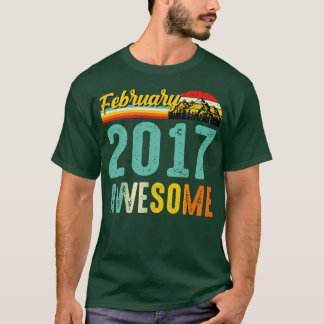 T-shirt Février 2017 Cadeau Anniversaire Vintage Février