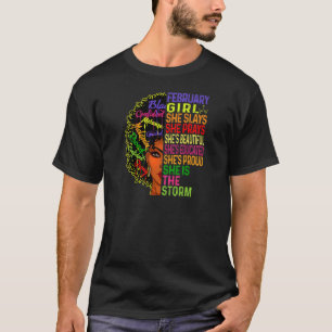 T-shirt Février Février Fête Fille Février Fille Elle