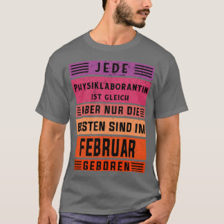 T-shirt Février Février naissance de technicien de laborat