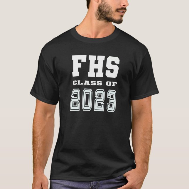 T-shirt FHS Class of 2023 Lycée Enseignant Grad (Devant)
