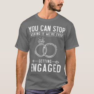 T-shirt Fiançailles Révèle Couple nouvellement Engagé Funn