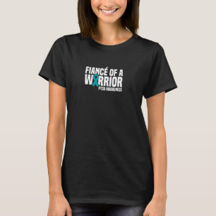 T-shirt Fiance D'Un Guerrier Turquoise Ruban Pul De Sensib