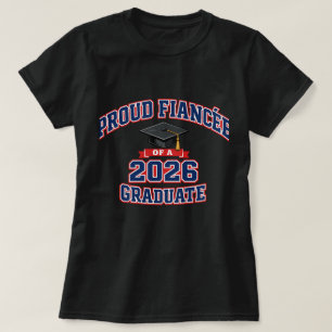 T-shirt Fiancée fière d'un diplômé 2026 Varsity
