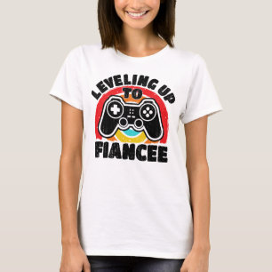 T-shirt Fiancée Joueuse a Franchi un Niveau Les Nouveaux F