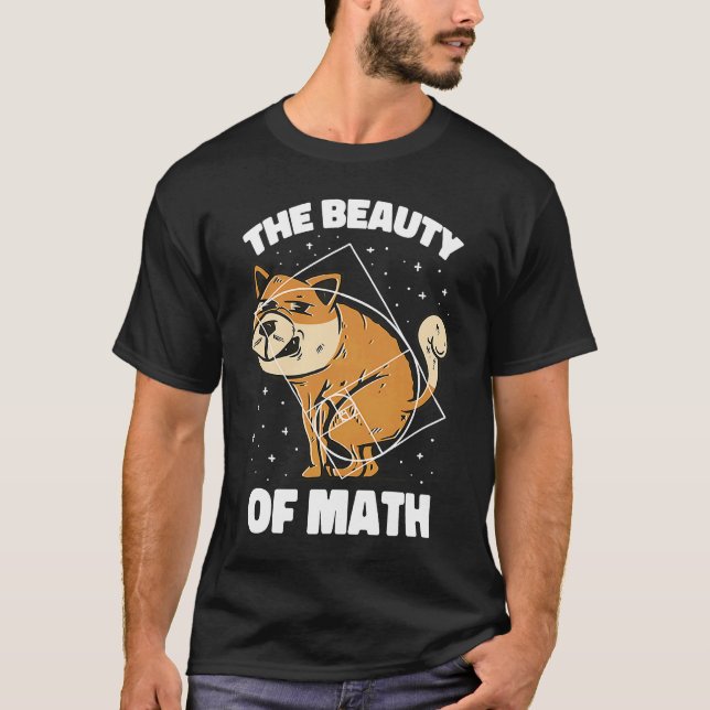 T-shirt Fibonacci Golden Ratio Chien Pour Maths (Devant)