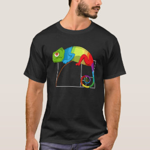 T-shirt Fibonacci Tag Golden Ratio Math Chameleon Math te