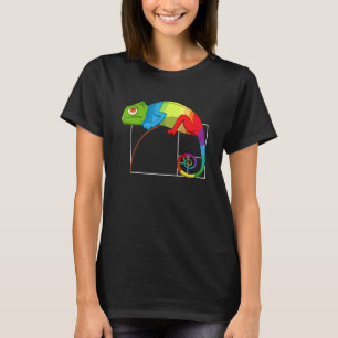 T-shirt Fibonacci Tag Golden Ratio Math Chameleon Math te