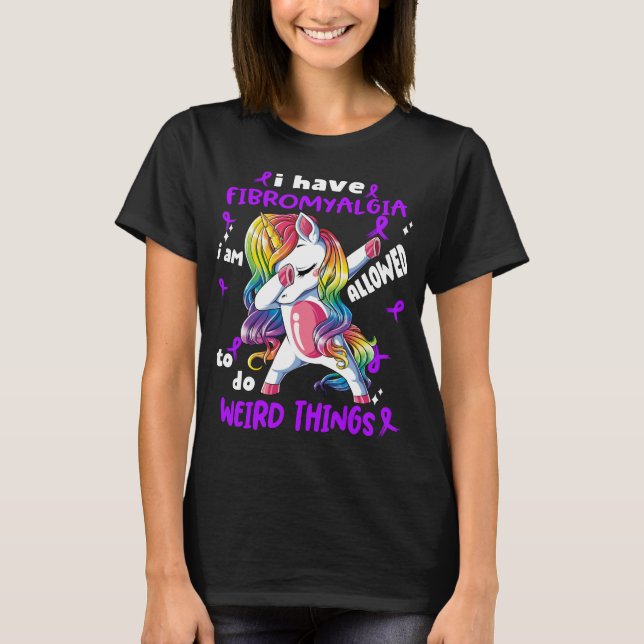 T-shirt Fibromyalgia Awareness Ribbon Support Gifts (Devant)