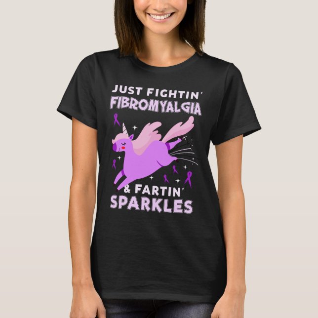 T-shirt Fibromyalgie appendice cancer licorne farine licor (Devant)