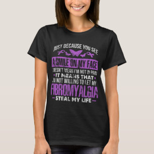 T-shirt Fibromyalgie Fibro Warrior Purple Ribbon Papillon