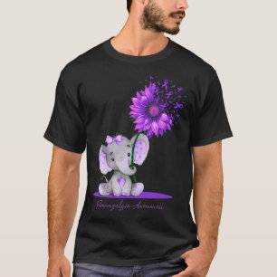 T-shirt FIBROMYALGIE SENSIBILISATION À L'Elephant Cute Sun