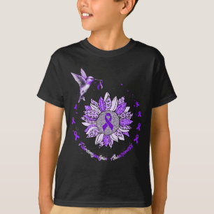 T-shirt Fibromyalgie Sensibilisation Tournesol Hummingbird
