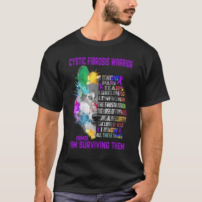 T-shirt Fibrose kystique Je Connais Tout Et Je Suis Surviv (Devant)